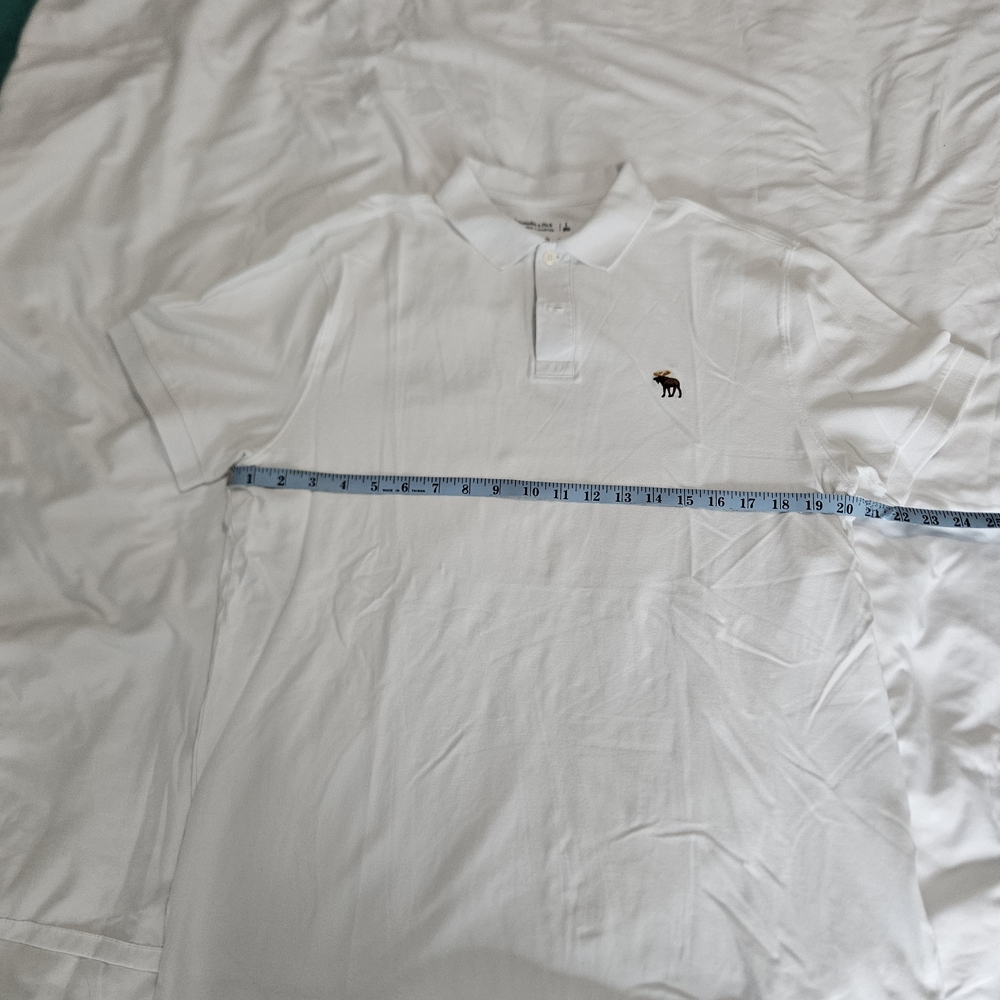 Abercrombie & Fitch White Polo Shirt